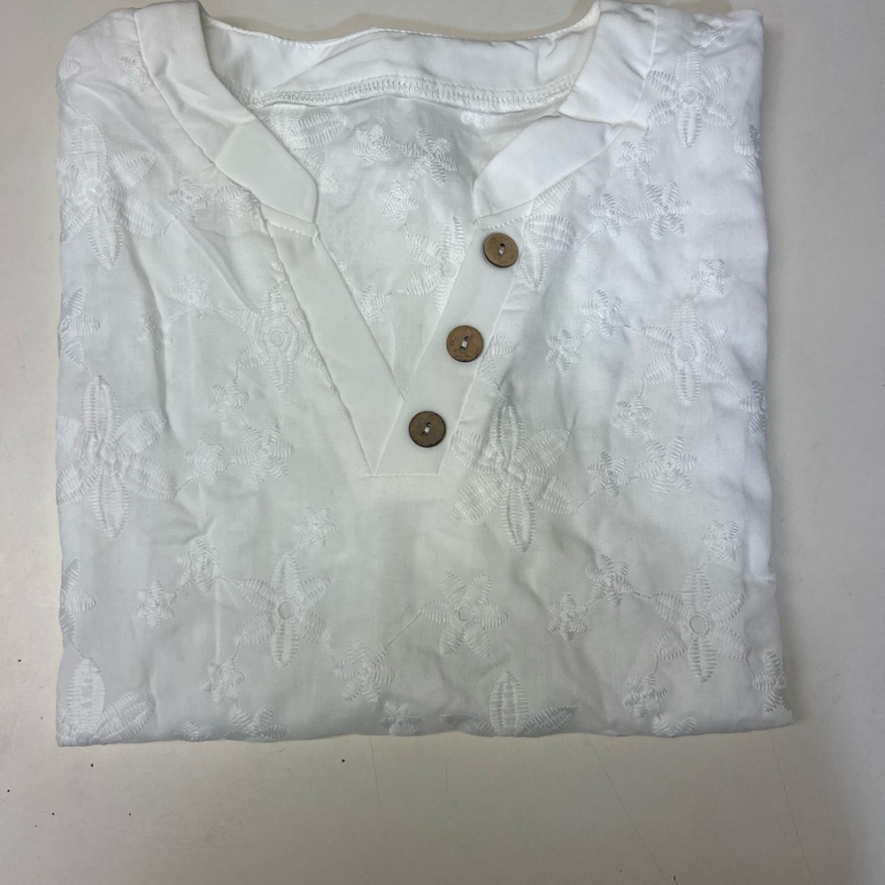 White Embroidered Men's Shirt